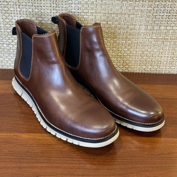Cole Haan Other - 🌟2xHP🌟Cole Haan Zerogrand Waterproof Chelsea Boots Brown Bourbon Leather C30164